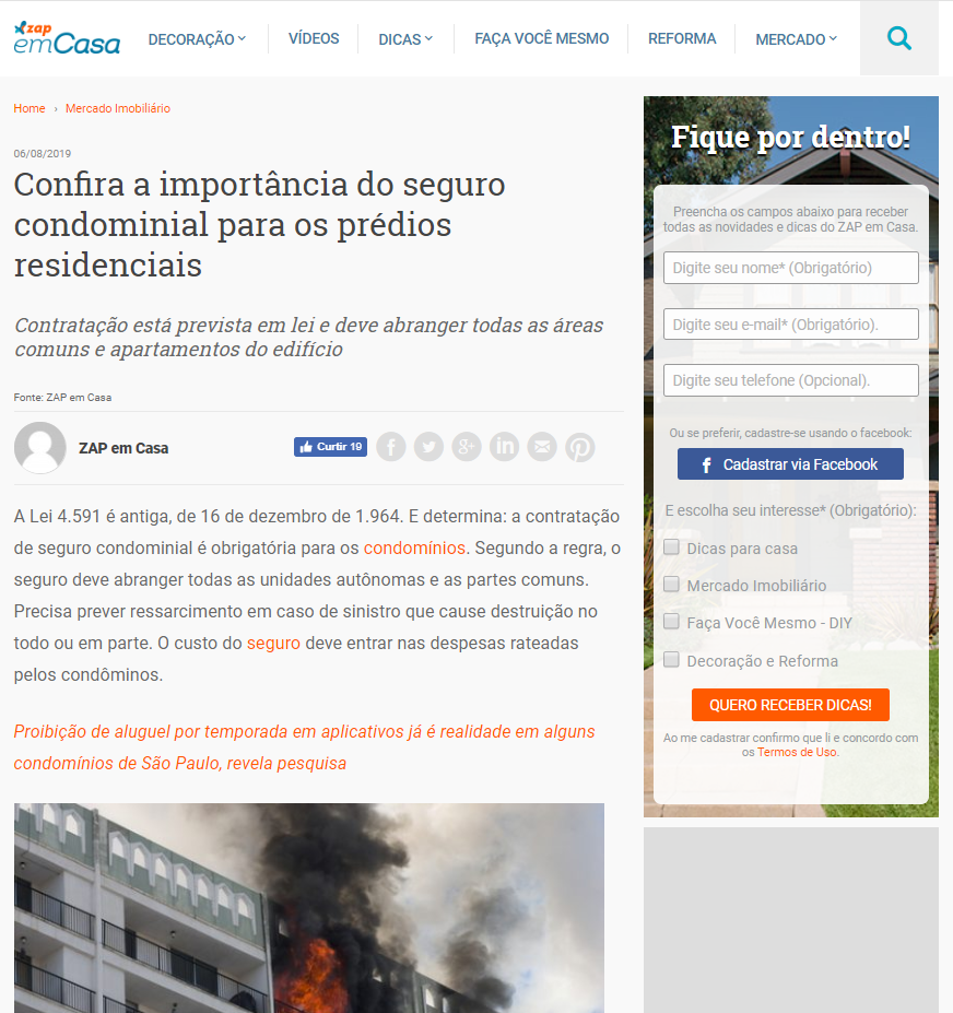 REVISTA ZAP: SEGURO CONDOMINIAL