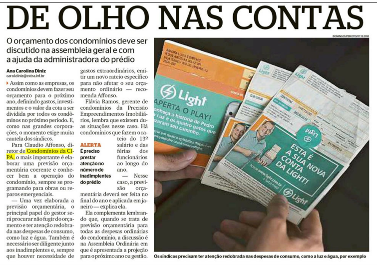 JORNAL EXTRA: DE OLHO NAS CONTAS