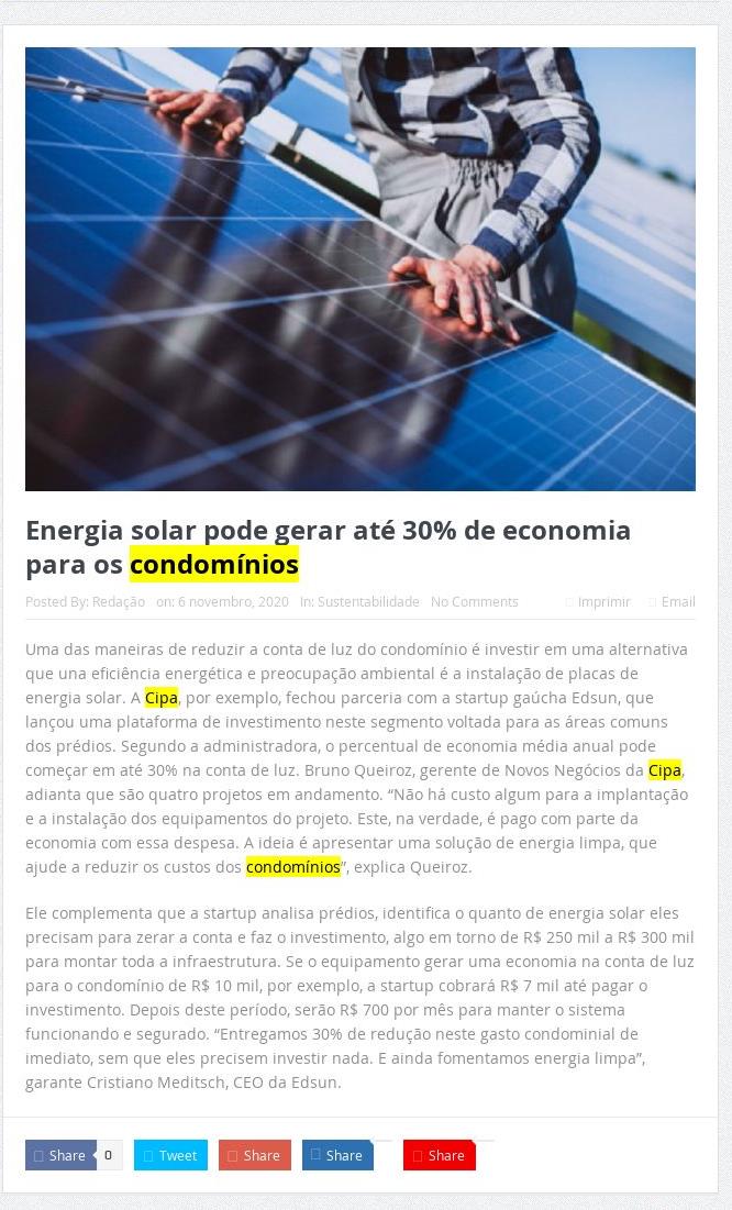 MERCADO IMOBILIÁRIO: ENERGIA SOLAR