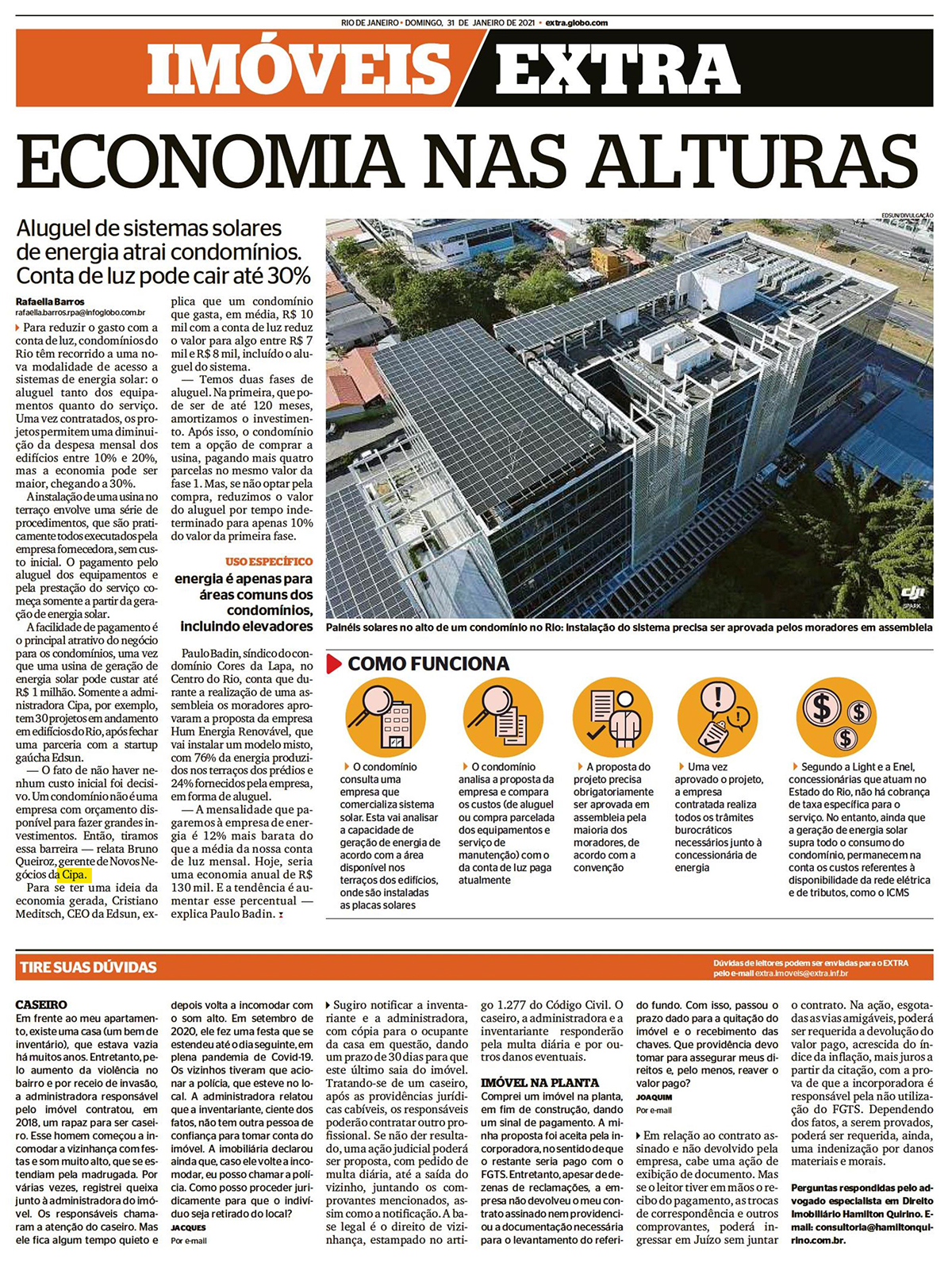 Extra: Economia nas alturas