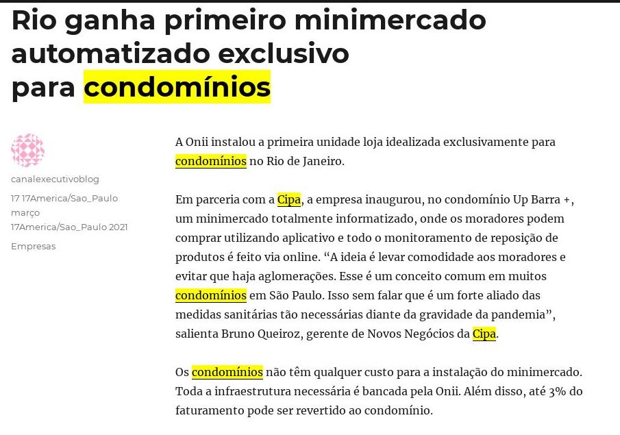 Canal Executivo: Rio ganha primeiro minimercado automatizado exclusivo para condomínios